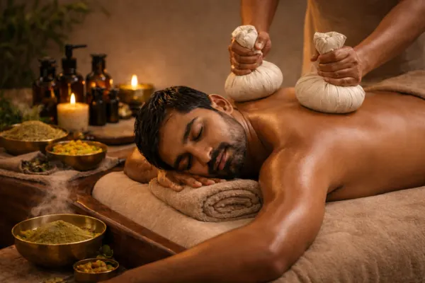 Ayurvedic Kizhi therapy for back and joint pain relief